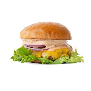 Pub Style Burger with Seasoned Fries