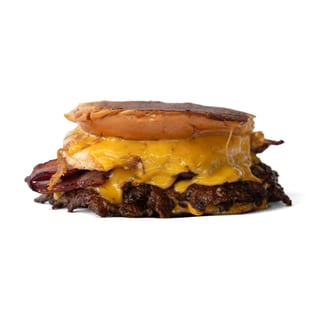 Grilled Cheese Smashed Burger with Seasoned Fries