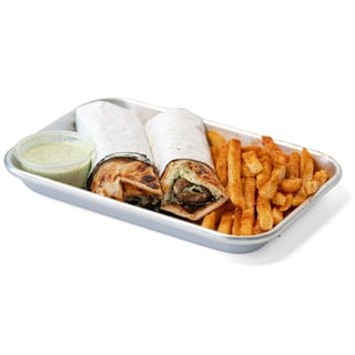 Cle Paratha Roll Beef Seekh Kabab with Seasoned Fries