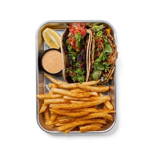 Smash Tacos - 2 Tacos with Seasoned Fries